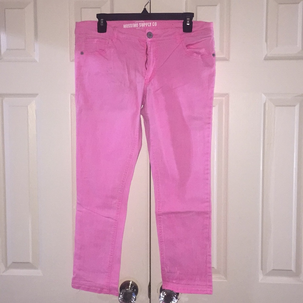 Stretch Neon Pink skinny jeans